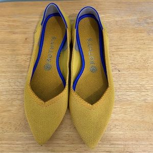 Rothy’s Yellow Pointed Toe Flats Sz 9.5